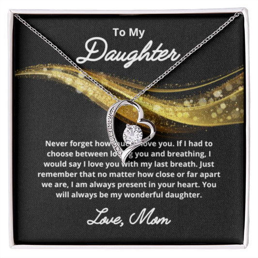 To My Daughter Necklace, Mother Daughter Necklace, Mother to Daughter Birthday Gift, Gifts to Daughter from Mom, Daughter Jewelry
