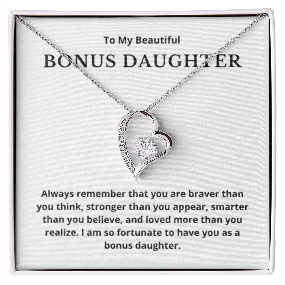BONUS DAUGHTER gift for step daughter wedding gifts step daughter necklace gift to step daughter from bride groom stepmother BIRTHDAY gift