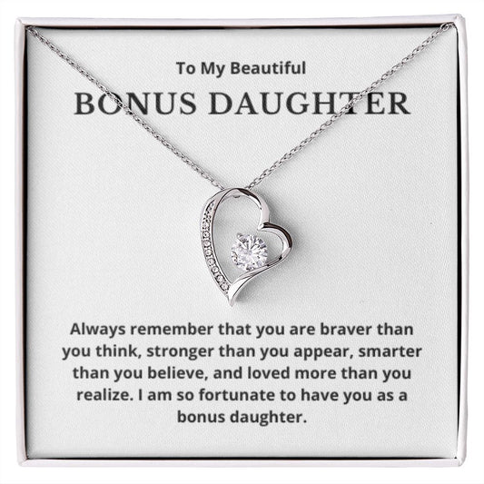 BONUS DAUGHTER gift for step daughter wedding gifts step daughter necklace gift to step daughter from bride groom stepmother BIRTHDAY gift