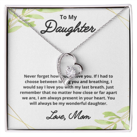 To My Daughter Necklace, Mother Daughter Necklace, Mother to Daughter Birthday Gift, Gifts to Daughter from Mom, Daughter Jewelry