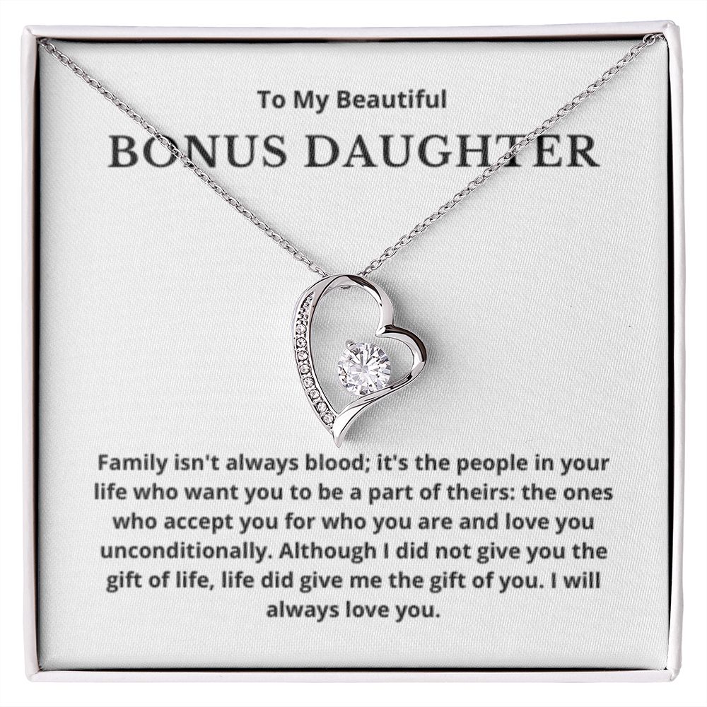 BONUS DAUGHTER gift for step daughter wedding gifts step daughter necklace gift to step daughter from bride groom stepmother BIRTHDAY gift