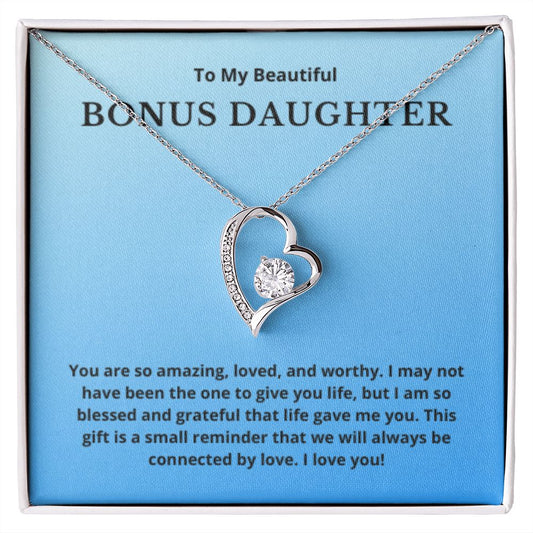 BONUS DAUGHTER gift for step daughter wedding gifts step daughter necklace gift to step daughter from bride groom stepmother BIRTHDAY gift