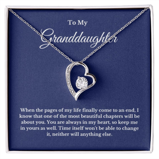 To My Granddaughter Necklace, Granddaughter Gift from Grandpa, Grandma, Birthday Graduation Gift, Christmas Gift for Her