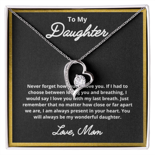 To My Daughter Necklace, Mother Daughter Necklace, Mother to Daughter Birthday Gift, Gifts to Daughter from Mom, Daughter Jewelry