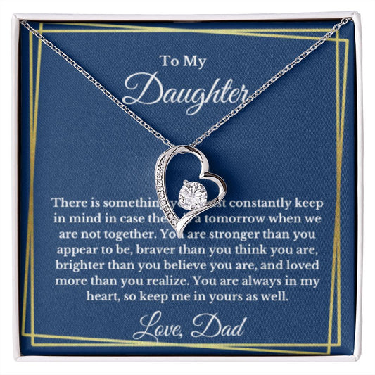 To My Daughter Necklace, Father Daughter Necklace, Father to Daughter Birthday Gift, Gifts to Daughter from Dad