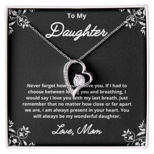 To My Daughter Necklace, Mother Daughter Necklace, Mother to Daughter Birthday Gift, Gifts to Daughter from Mom, Daughter Jewelry