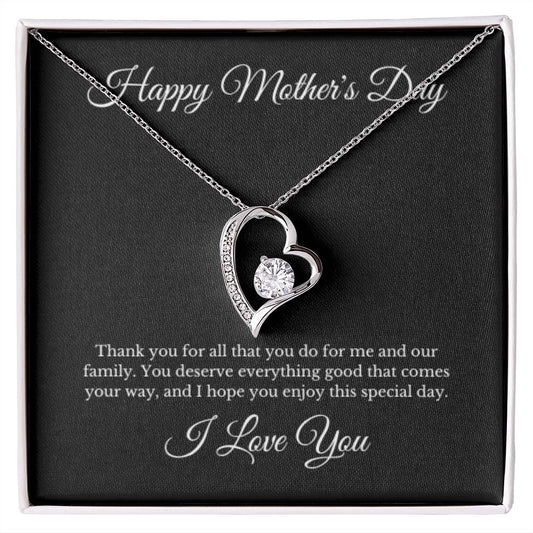 Happy Mother's Day Heart Necklace Gifts for Women Mama Necklace for Mom Mothers Handmade Jewelry Unique Jewelry Mothers Day Gift for Her