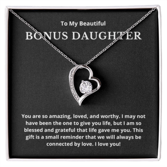 BONUS DAUGHTER gift for step daughter wedding gifts step daughter necklace gift to step daughter from bride groom stepmother BIRTHDAY gift