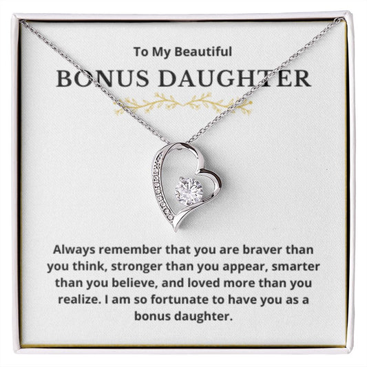 BONUS DAUGHTER gift for step daughter wedding gifts step daughter necklace gift to step daughter from bride groom stepmother BIRTHDAY gift