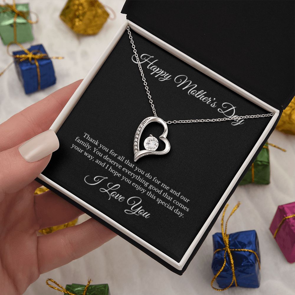 Happy Mother's Day Heart Necklace Gifts for Women Mama Necklace for Mom Mothers Handmade Jewelry Unique Jewelry Mothers Day Gift for Her