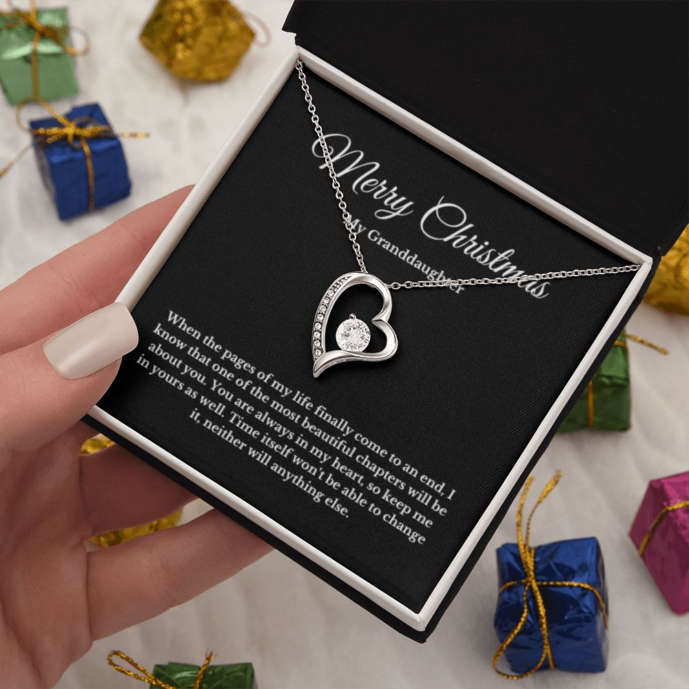 To My Beautiful Granddaughter Necklace, Granddaughter Gift from Grandpa, Grandma, Birthday Graduation Gift, Christmas Gift for Her
