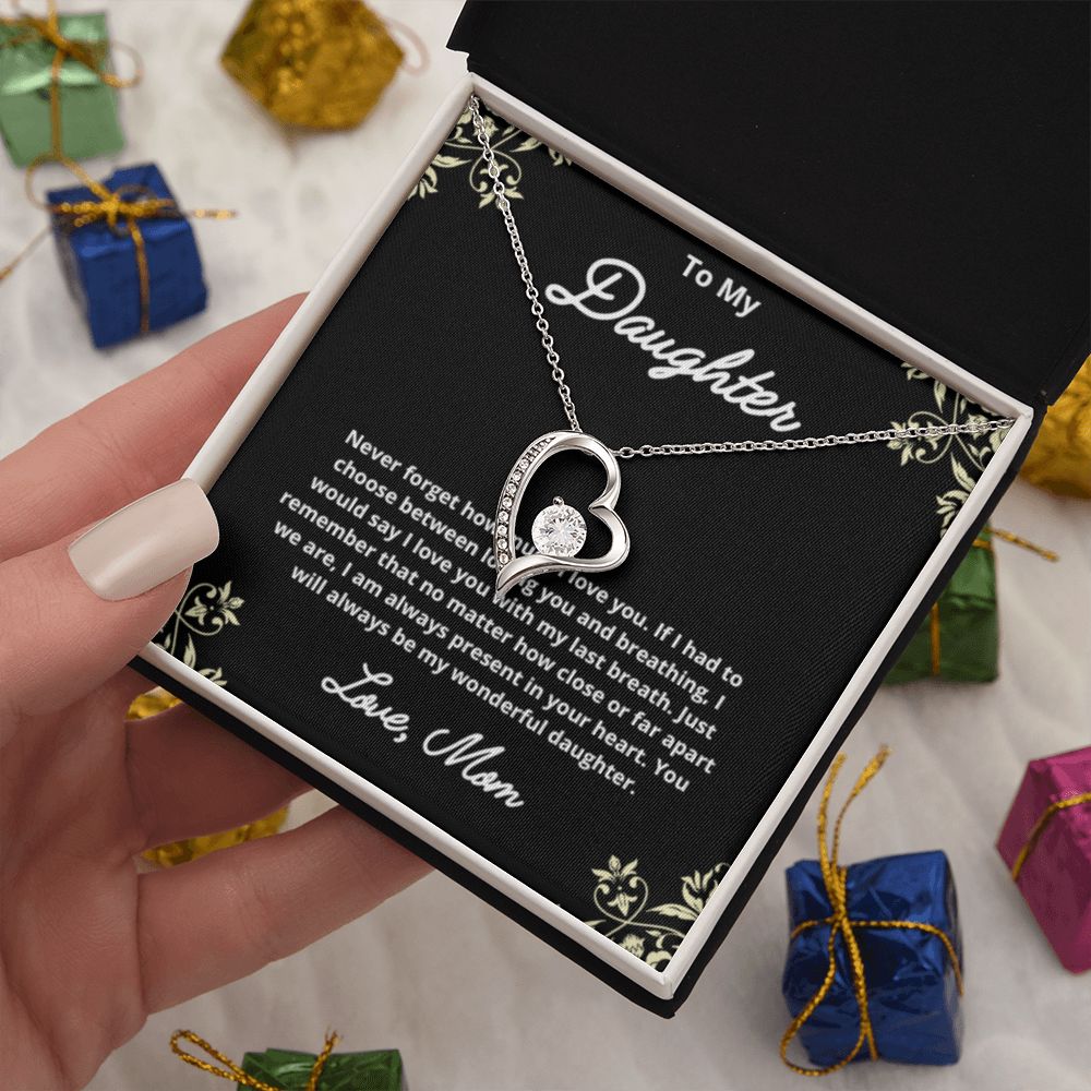 To My Daughter Necklace, Mother Daughter Necklace, Mother to Daughter Birthday Gift, Gifts to Daughter from Mom, Daughter Jewelry