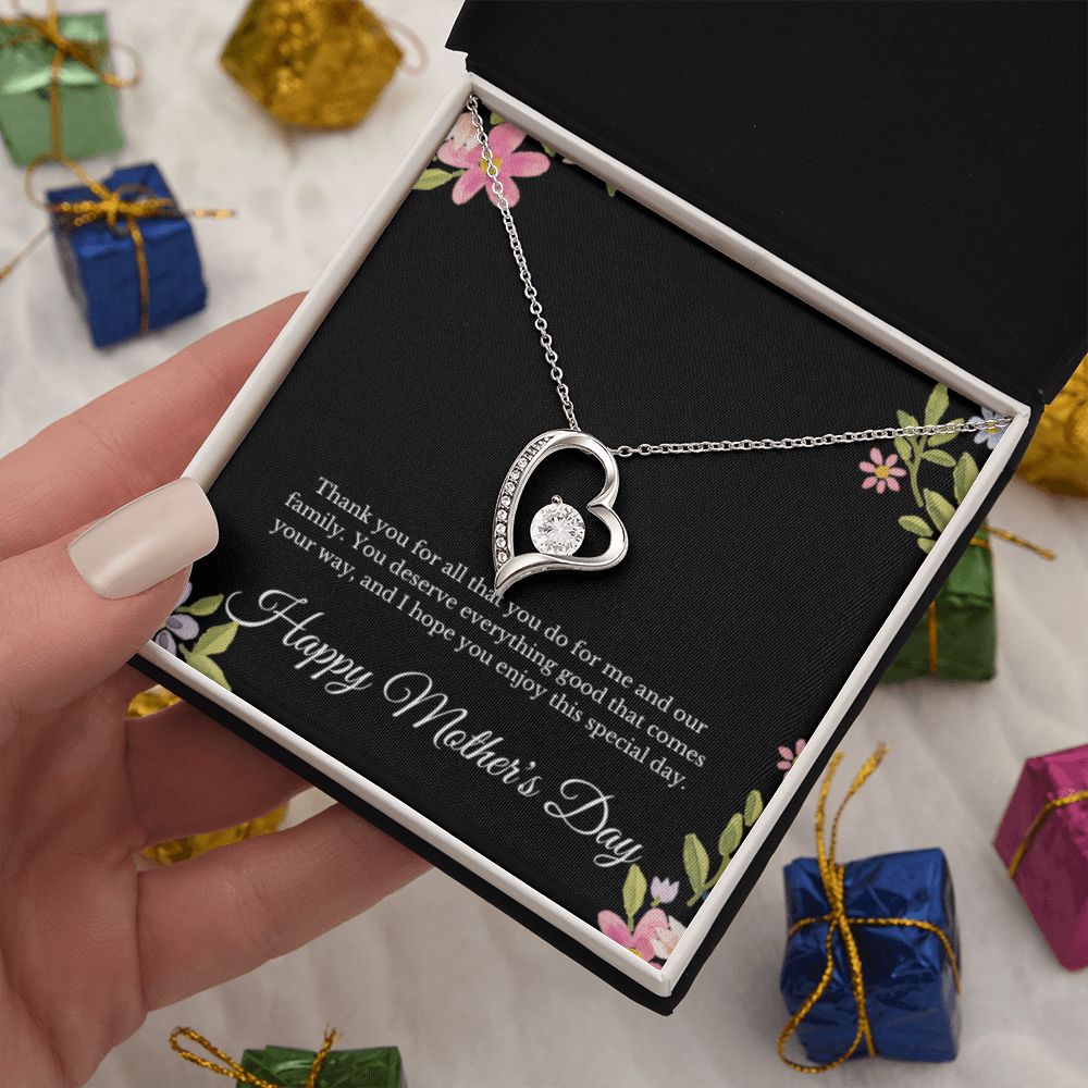 Happy Mother's Day Heart Necklace Gifts for Women Mama Necklace for Mom Mothers Handmade Jewelry Unique Jewelry Mothers Day Gift for Her