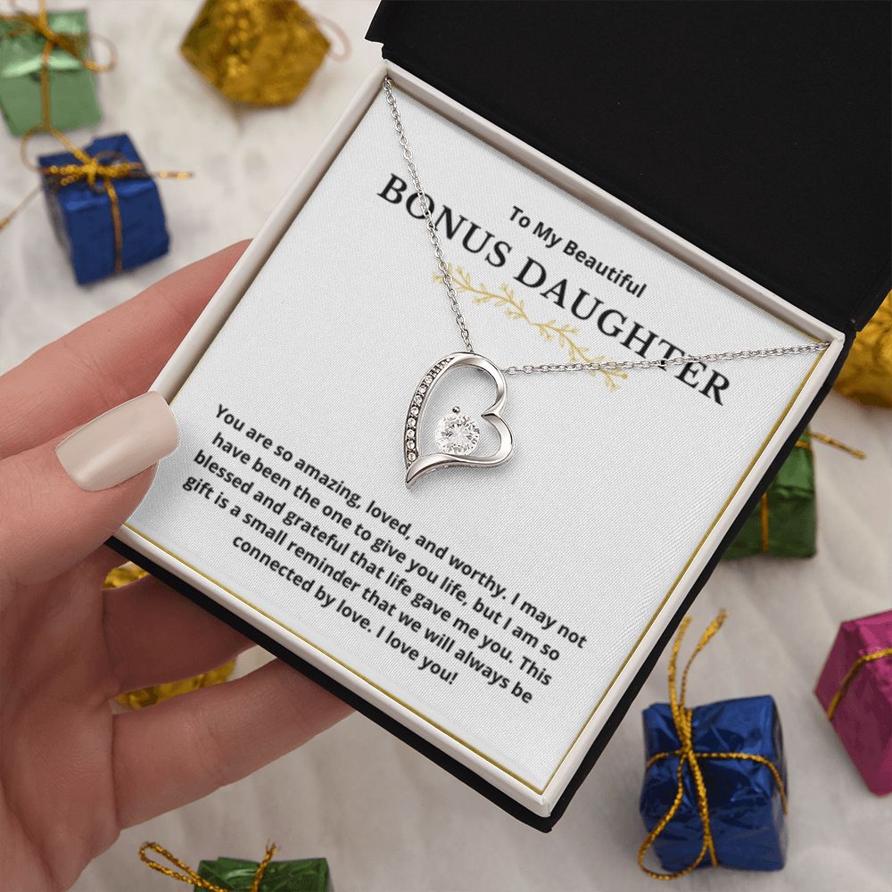 BONUS DAUGHTER gift for step daughter wedding gifts step daughter necklace gift to step daughter from bride groom stepmother BIRTHDAY gift