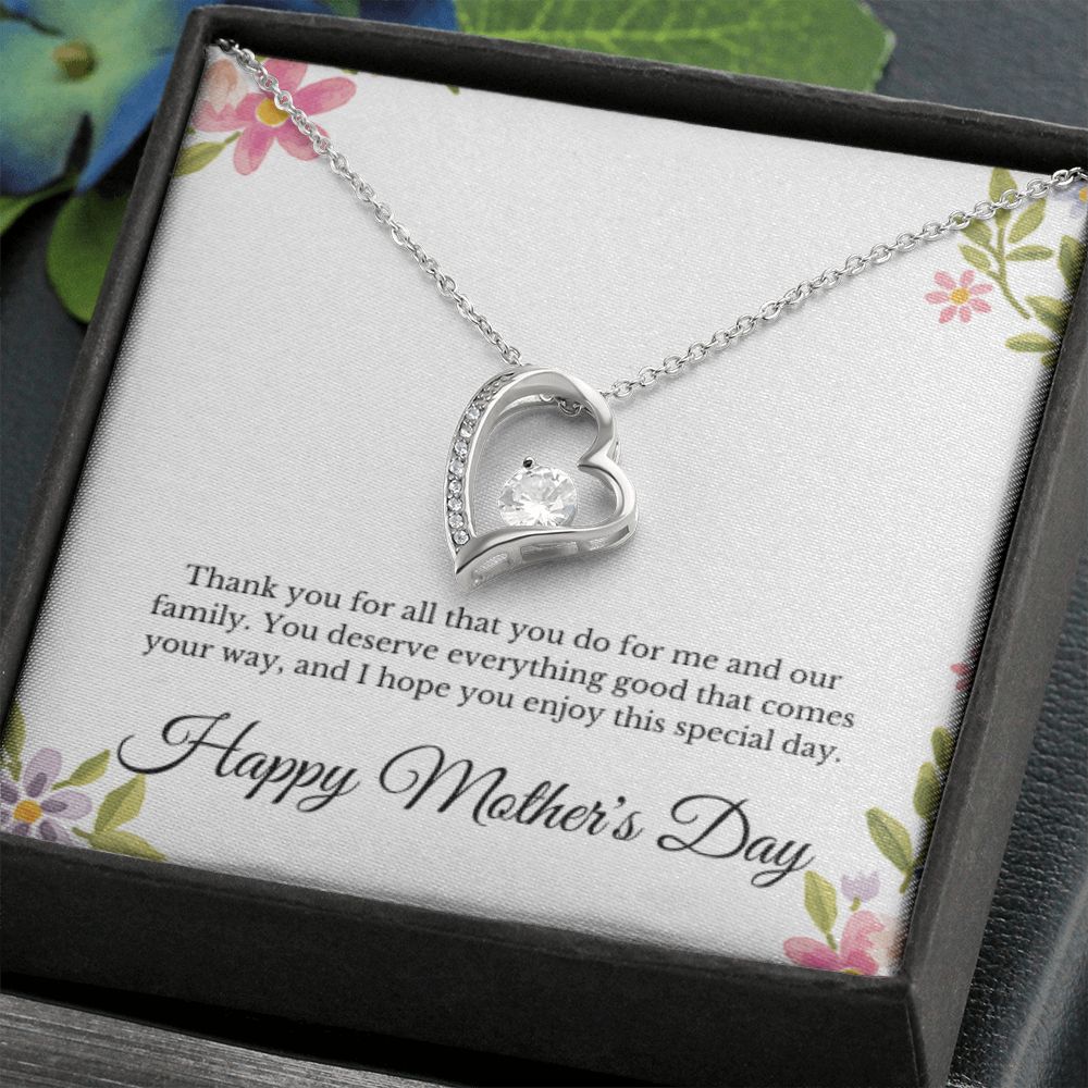 Happy Mother's Day Heart Necklace Gifts for Women Mama Necklace for Mom Mothers Handmade Jewelry Unique Jewelry Mothers Day Gift for Her