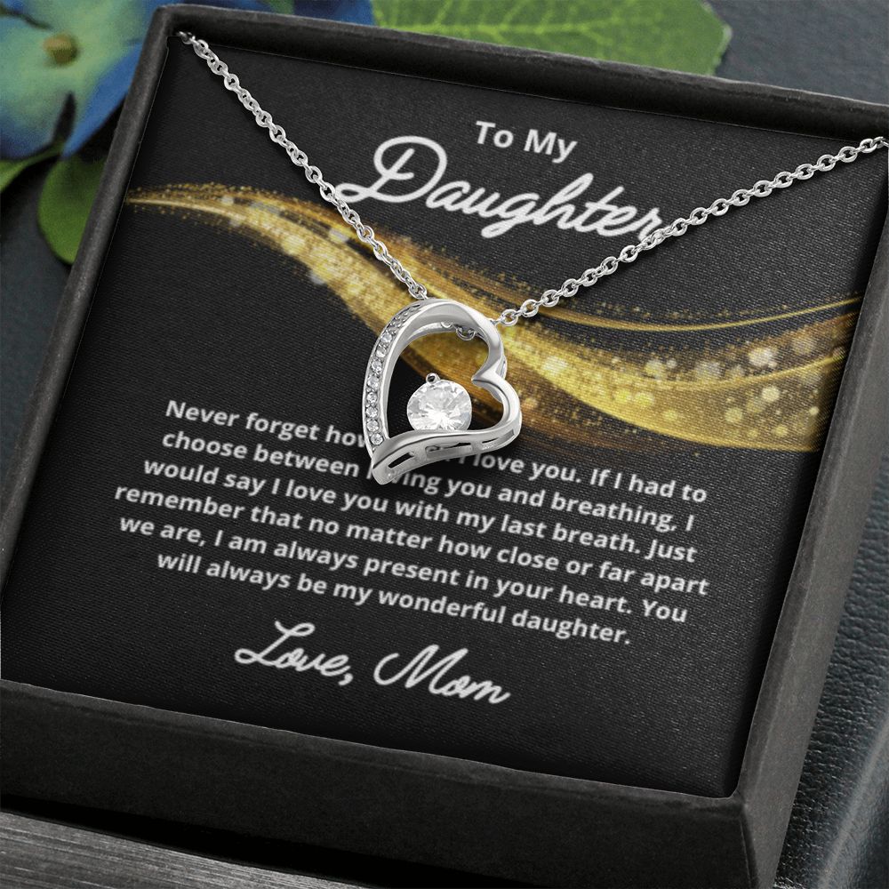 To My Daughter Necklace, Mother Daughter Necklace, Mother to Daughter Birthday Gift, Gifts to Daughter from Mom, Daughter Jewelry