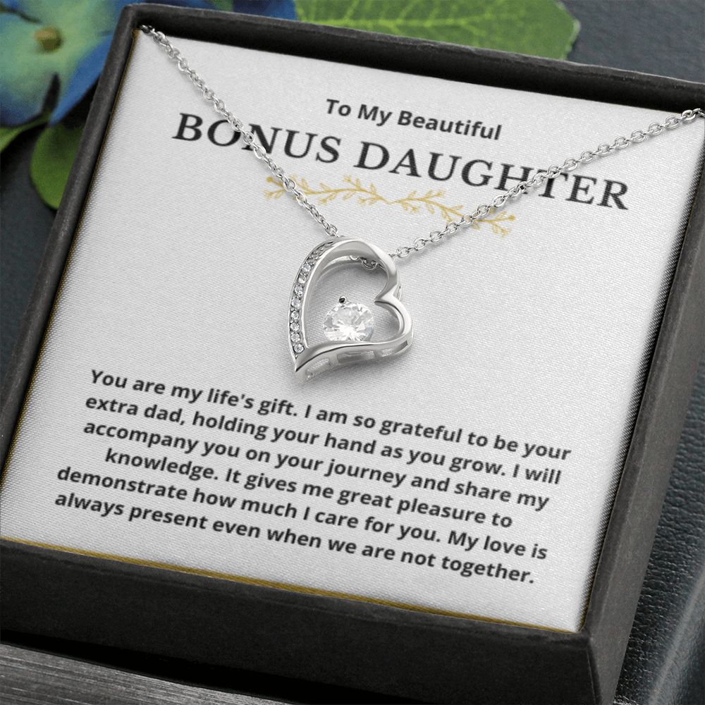 BONUS DAUGHTER gift for step daughter wedding gifts step daughter necklace gift to step daughter from bride groom stepmother BIRTHDAY gift