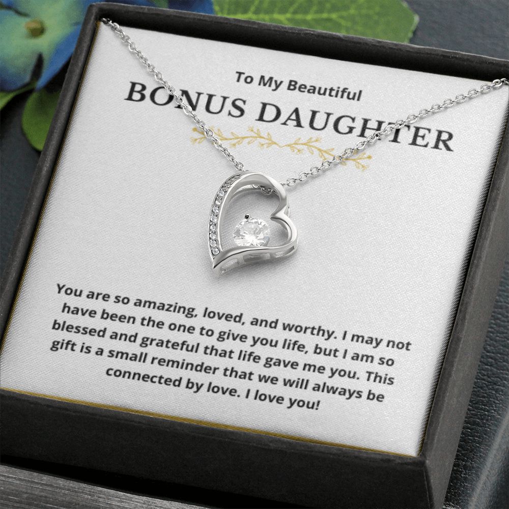 BONUS DAUGHTER gift for step daughter wedding gifts step daughter necklace gift to step daughter from bride groom stepmother BIRTHDAY gift