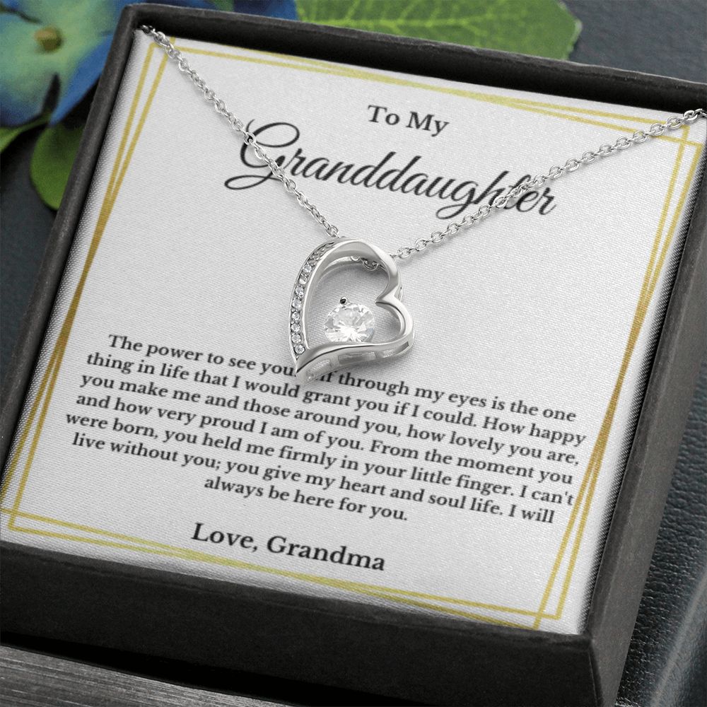 To My Granddaughter Necklace, Granddaughter Gift from Grandma, Going Away Gift, Moving Away Gift Farewell Gift, Minimalist Jewelry
