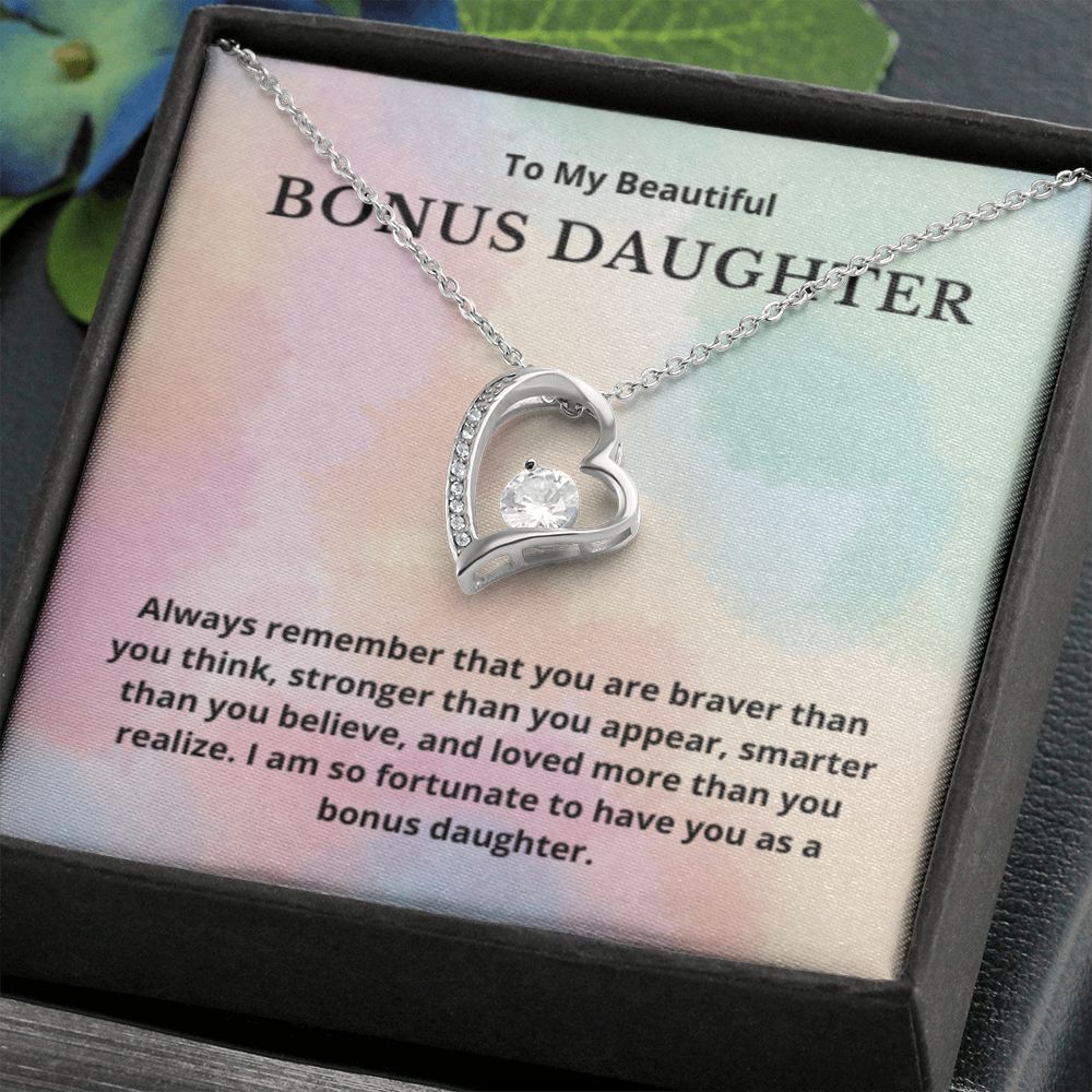 BONUS DAUGHTER gift for step daughter wedding gifts step daughter necklace gift to step daughter from bride groom stepmother BIRTHDAY gift