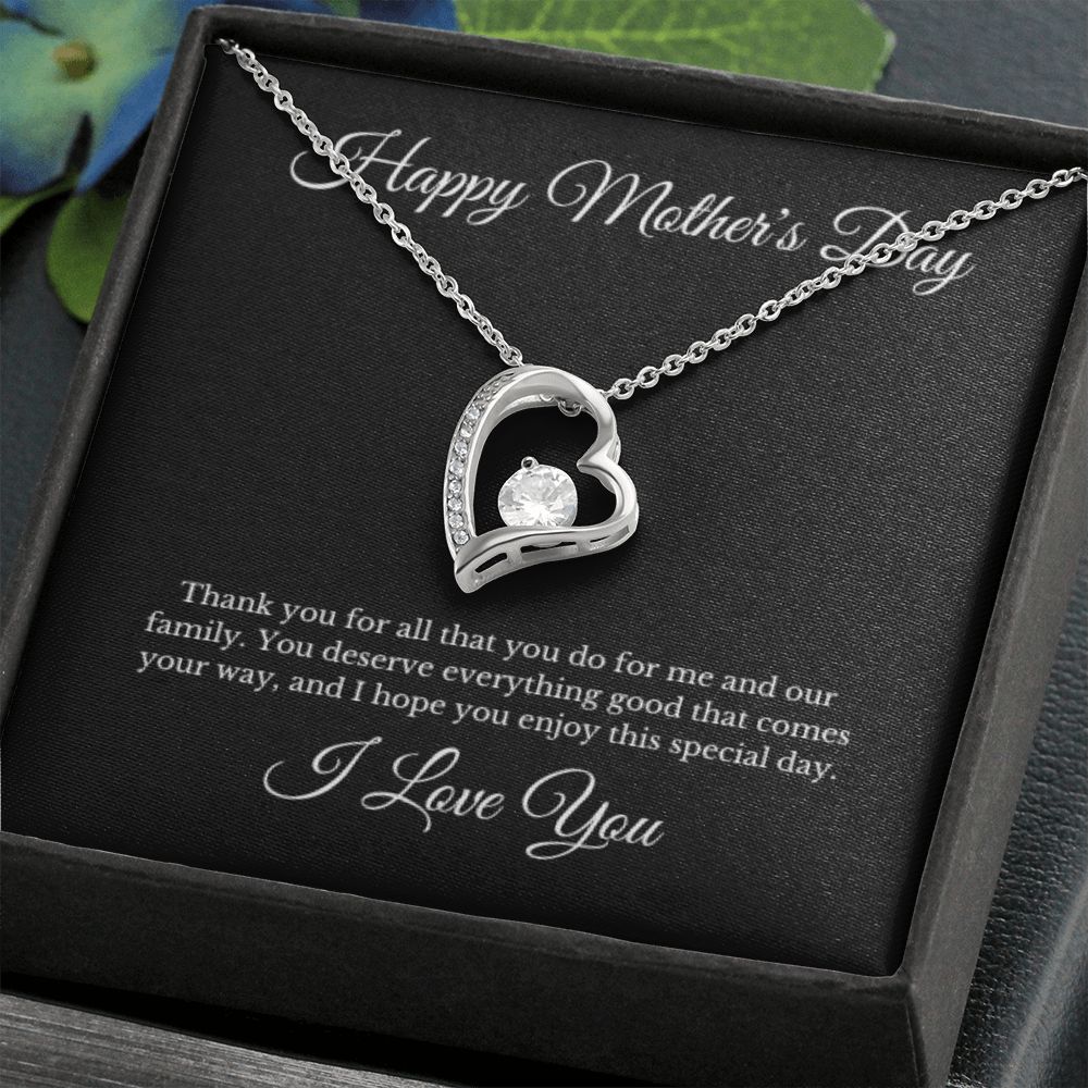 Happy Mother's Day Heart Necklace Gifts for Women Mama Necklace for Mom Mothers Handmade Jewelry Unique Jewelry Mothers Day Gift for Her