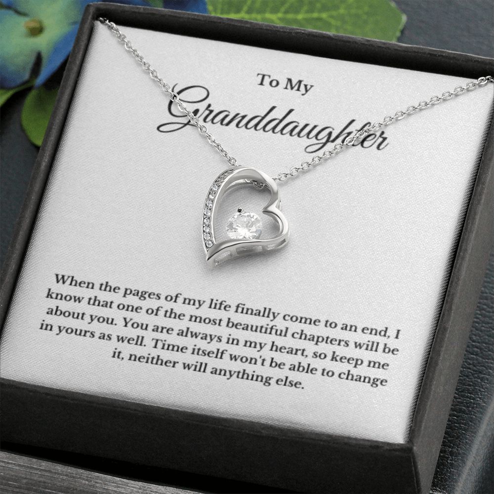 To My Granddaughter Necklace, Granddaughter Gift from Grandpa, Grandma, Birthday Graduation Gift, Christmas Gift for Her