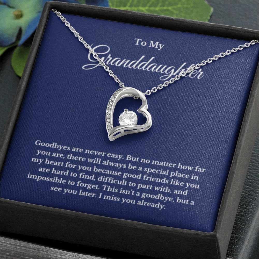 To My Granddaughter Necklace, Granddaughter Gift from Grandpa, Grandma, Birthday Graduation Gift, Christmas Gift for Her