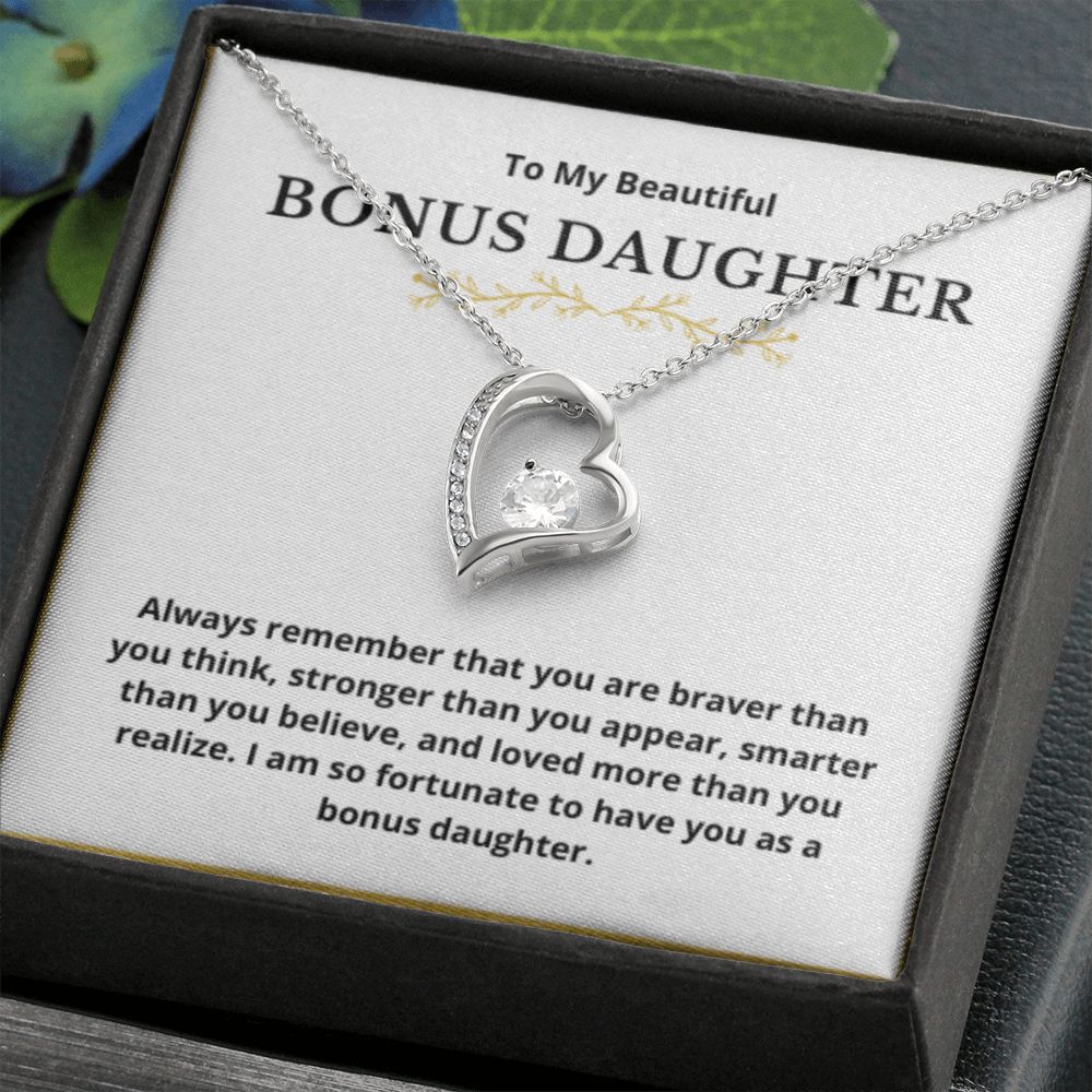 BONUS DAUGHTER gift for step daughter wedding gifts step daughter necklace gift to step daughter from bride groom stepmother BIRTHDAY gift