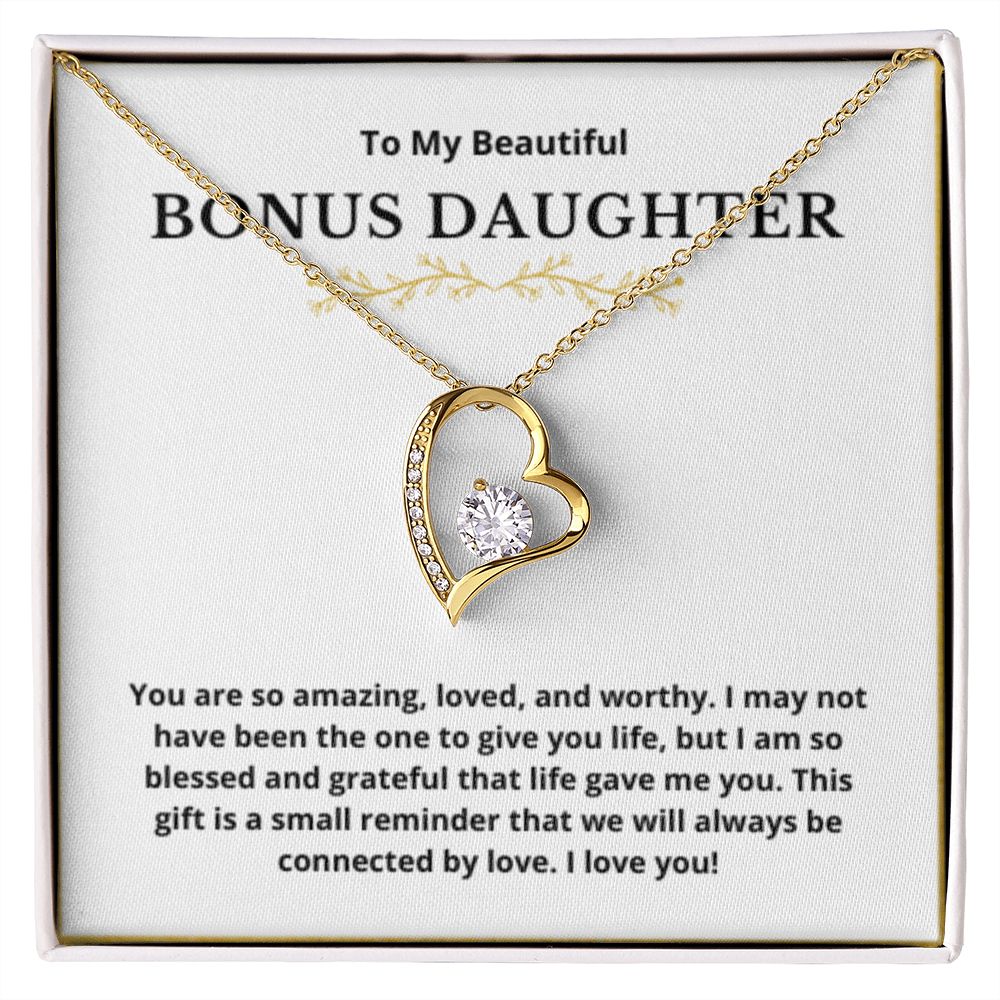 BONUS DAUGHTER gift for step daughter wedding gifts step daughter necklace gift to step daughter from bride groom stepmother BIRTHDAY gift