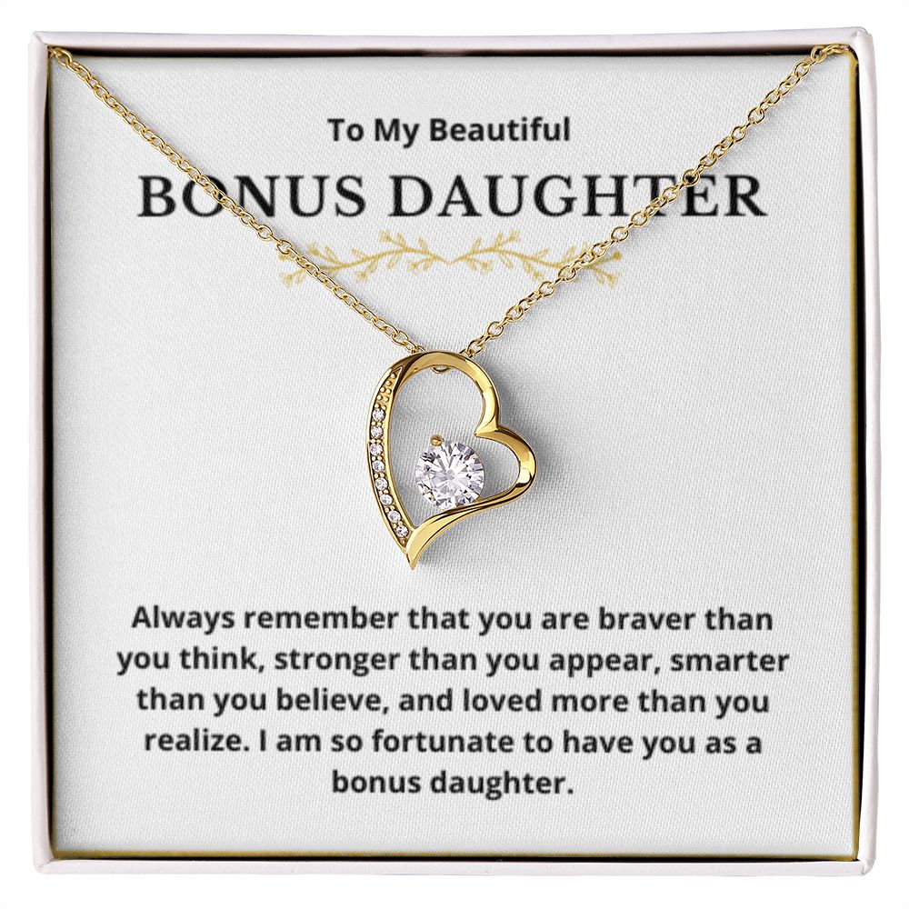 BONUS DAUGHTER gift for step daughter wedding gifts step daughter necklace gift to step daughter from bride groom stepmother BIRTHDAY gift