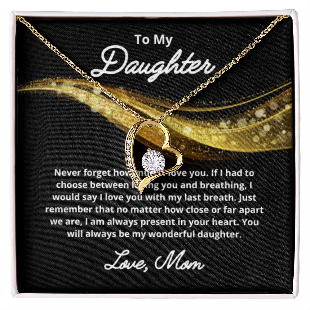 To My Daughter Necklace, Mother Daughter Necklace, Mother to Daughter Birthday Gift, Gifts to Daughter from Mom, Daughter Jewelry