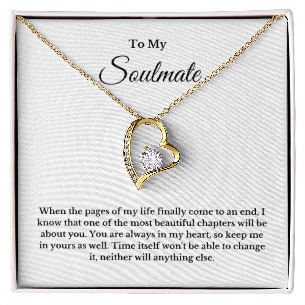 To My Soulmate Necklace, Message Card Jewelry Gift, Christmas Gift For Her, Minimalist Jewelry, Personalized Necklace, Valentines Day Jewelry