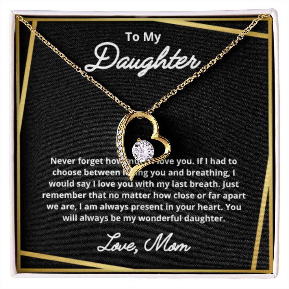 To My Daughter Necklace, Mother Daughter Necklace, Mother to Daughter Birthday Gift, Gifts to Daughter from Mom, Daughter Jewelry
