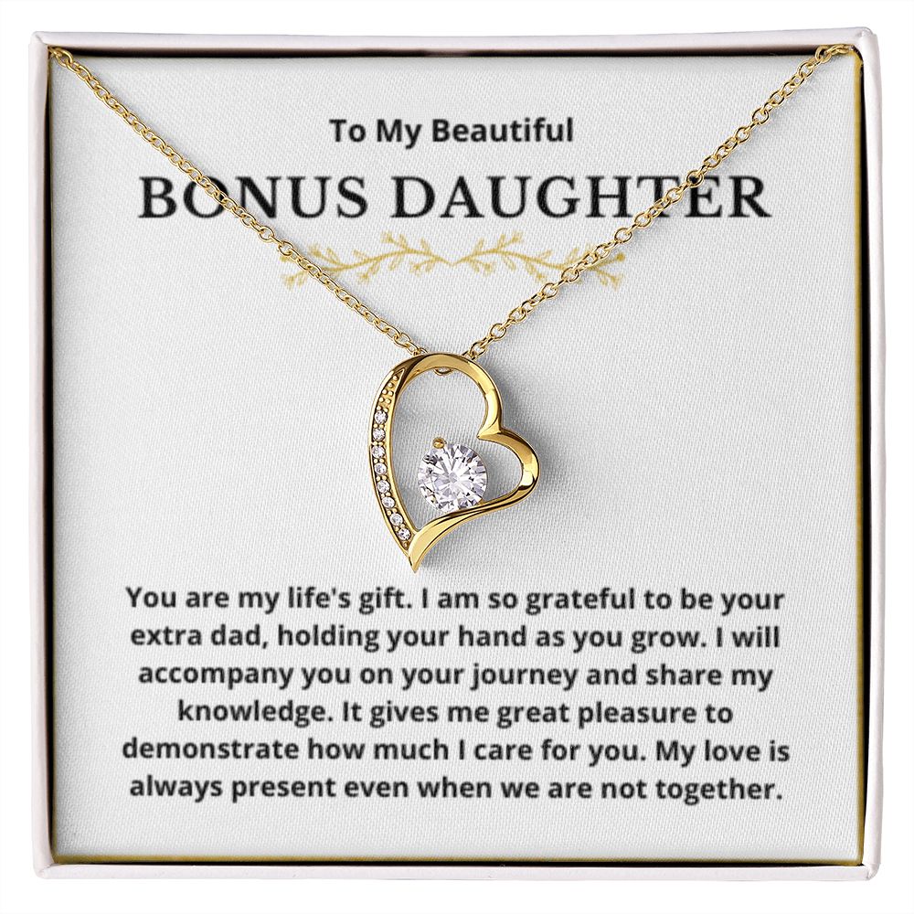 BONUS DAUGHTER gift for step daughter wedding gifts step daughter necklace gift to step daughter from bride groom stepmother BIRTHDAY gift