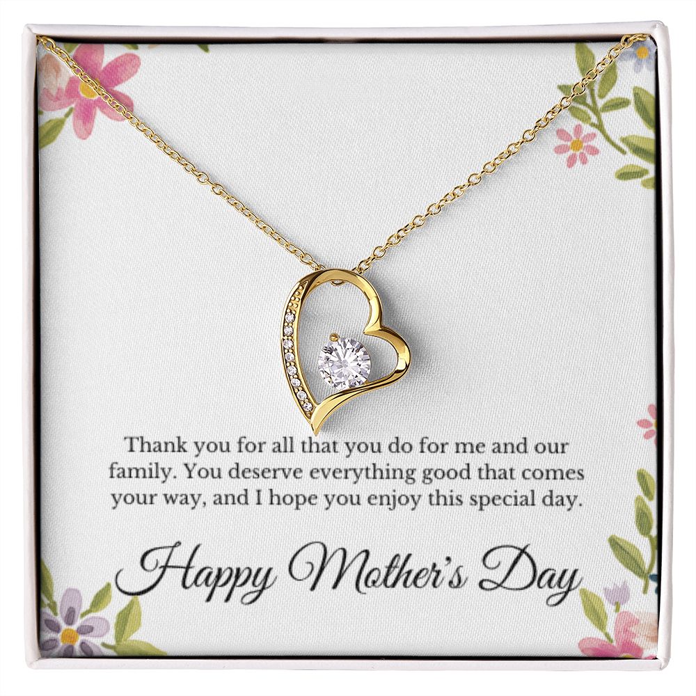 Happy Mother's Day Heart Necklace Gifts for Women Mama Necklace for Mom Mothers Handmade Jewelry Unique Jewelry Mothers Day Gift for Her