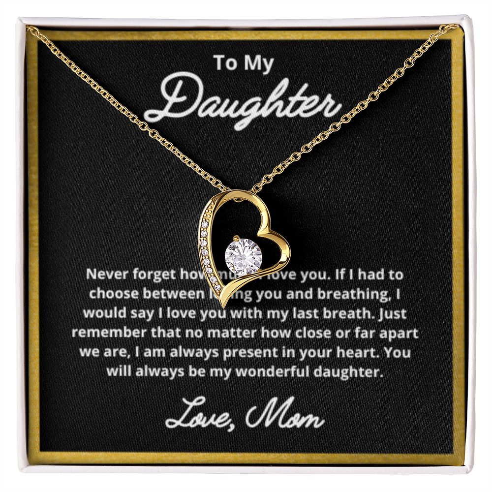 To My Daughter Necklace, Mother Daughter Necklace, Mother to Daughter Birthday Gift, Gifts to Daughter from Mom, Daughter Jewelry