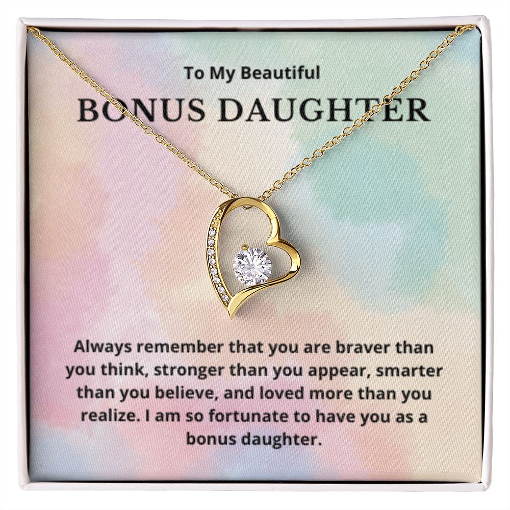 BONUS DAUGHTER gift for step daughter wedding gifts step daughter necklace gift to step daughter from bride groom stepmother BIRTHDAY gift