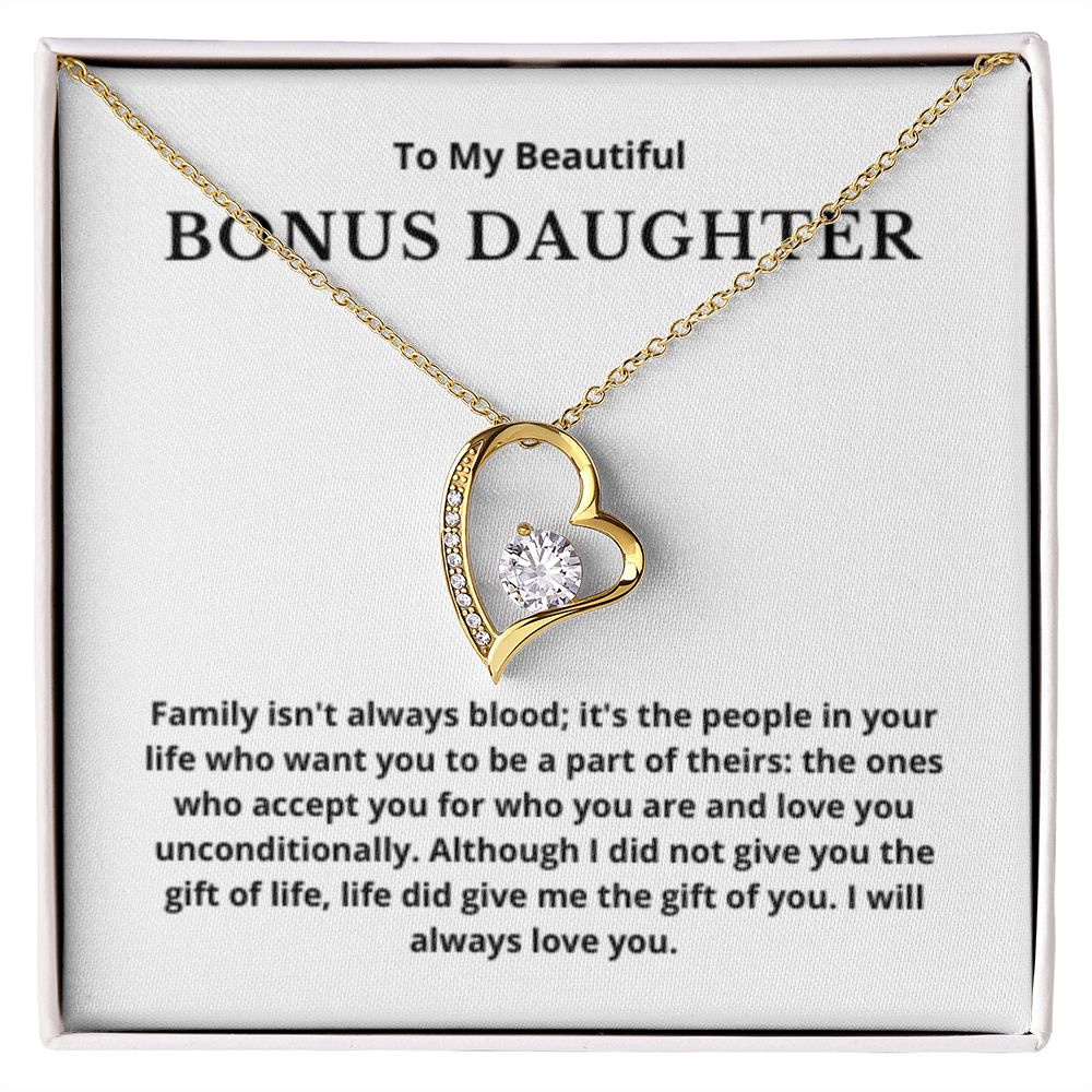 BONUS DAUGHTER gift for step daughter wedding gifts step daughter necklace gift to step daughter from bride groom stepmother BIRTHDAY gift