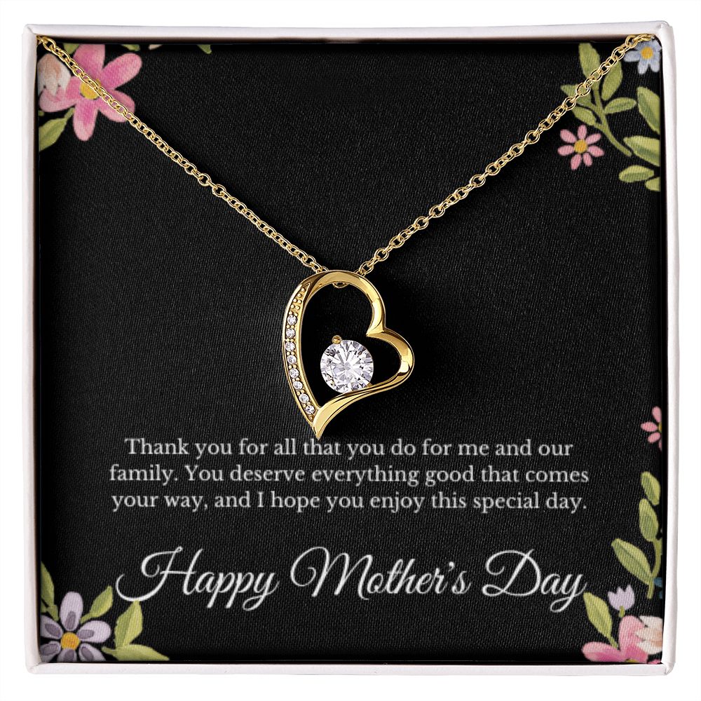 Happy Mother's Day Heart Necklace Gifts for Women Mama Necklace for Mom Mothers Handmade Jewelry Unique Jewelry Mothers Day Gift for Her