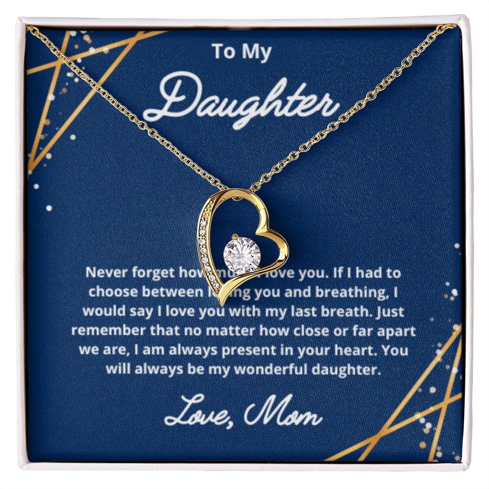 To My Daughter Necklace, Mother Daughter Necklace, Mother to Daughter Birthday Gift, Gifts to Daughter from Mom, Daughter Jewelry