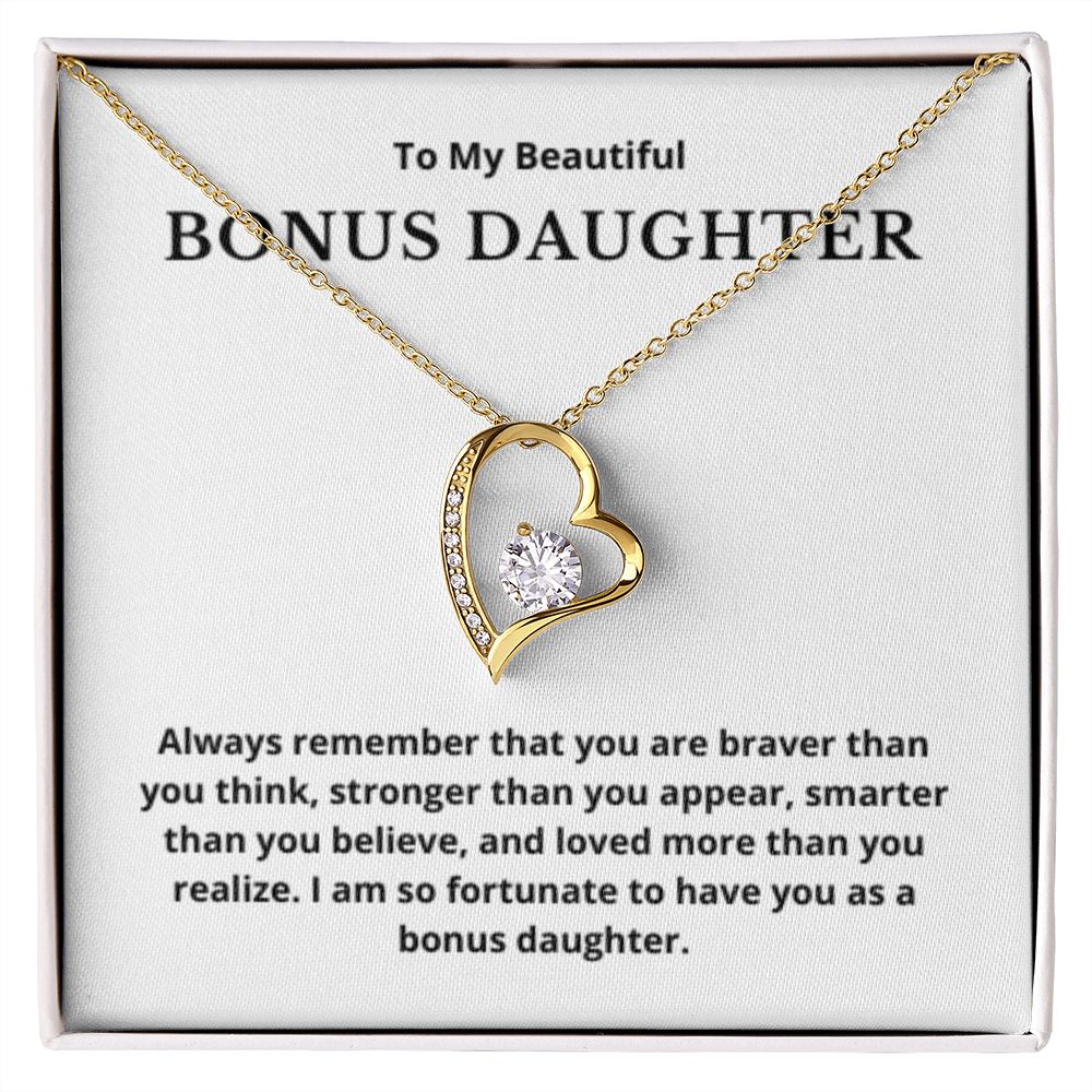 BONUS DAUGHTER gift for step daughter wedding gifts step daughter necklace gift to step daughter from bride groom stepmother BIRTHDAY gift