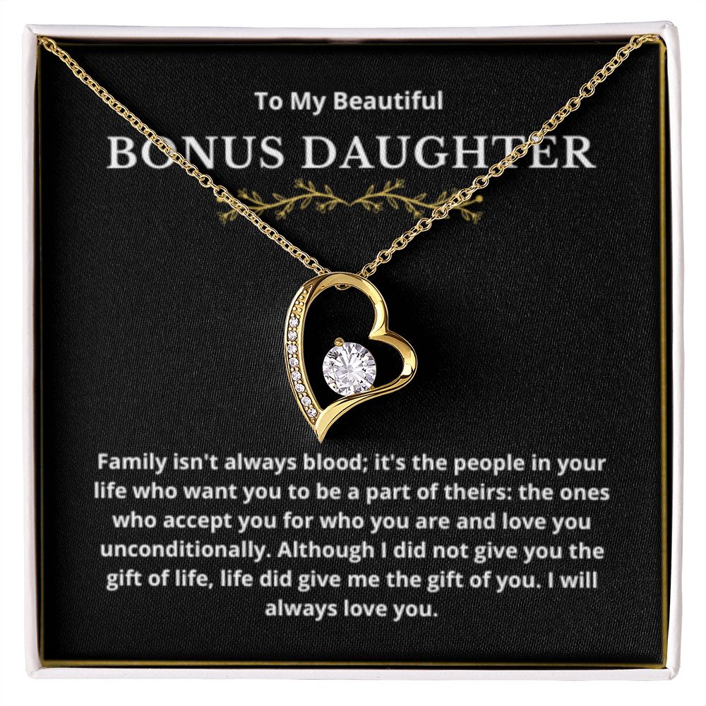 BONUS DAUGHTER gift for step daughter wedding gifts step daughter necklace gift to step daughter from bride groom stepmother BIRTHDAY gift