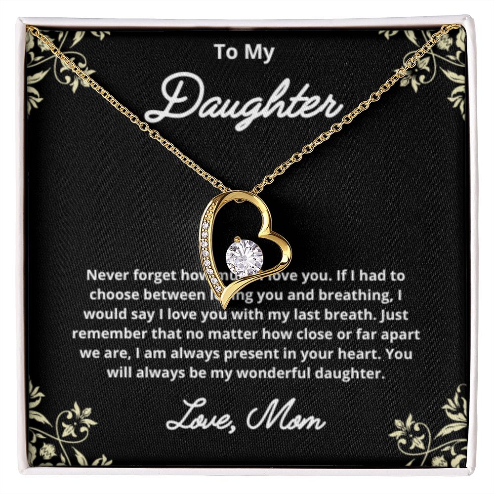 To My Daughter Necklace, Mother Daughter Necklace, Mother to Daughter Birthday Gift, Gifts to Daughter from Mom, Daughter Jewelry