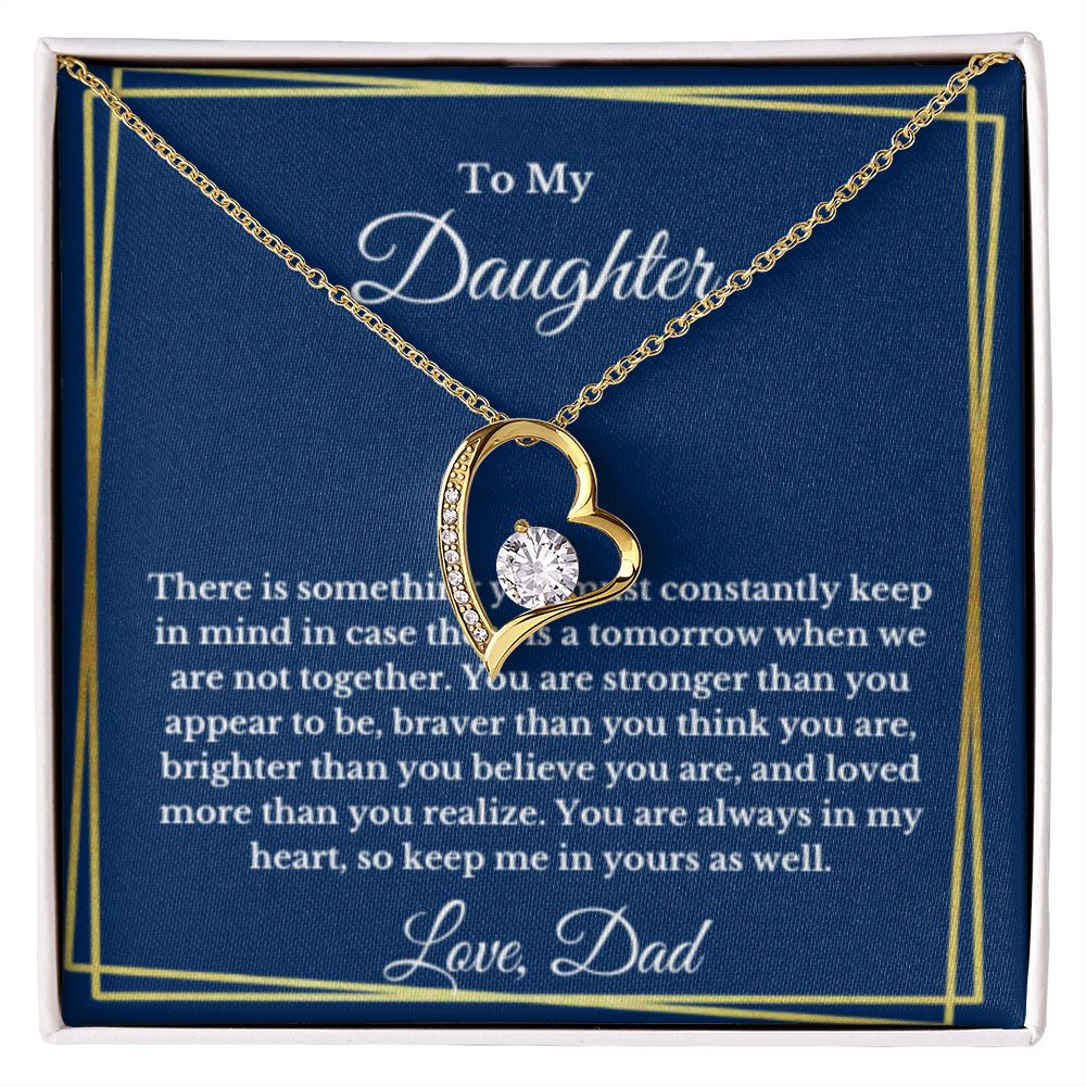 To My Daughter Necklace, Father Daughter Necklace, Father to Daughter Birthday Gift, Gifts to Daughter from Dad
