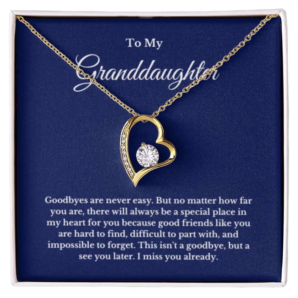To My Granddaughter Necklace, Granddaughter Gift from Grandpa, Grandma, Birthday Graduation Gift, Christmas Gift for Her
