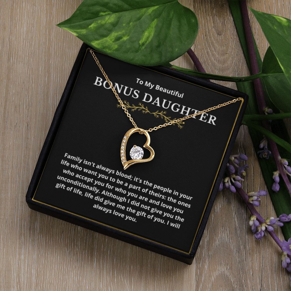 BONUS DAUGHTER gift for step daughter wedding gifts step daughter necklace gift to step daughter from bride groom stepmother BIRTHDAY gift