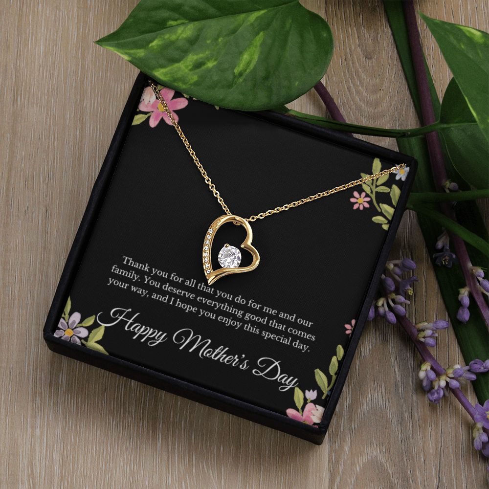 Happy Mother's Day Heart Necklace Gifts for Women Mama Necklace for Mom Mothers Handmade Jewelry Unique Jewelry Mothers Day Gift for Her