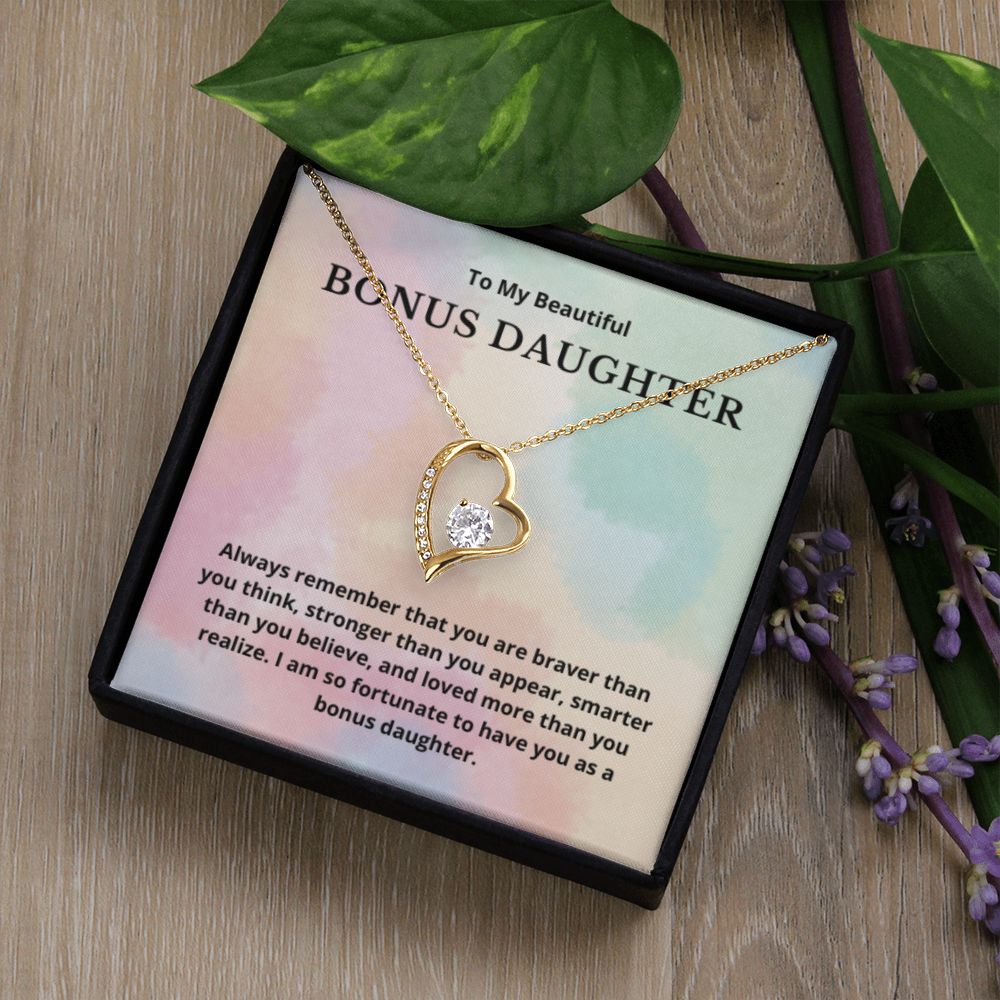 BONUS DAUGHTER gift for step daughter wedding gifts step daughter necklace gift to step daughter from bride groom stepmother BIRTHDAY gift