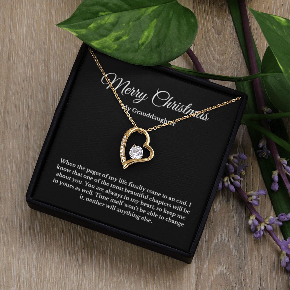 To My Beautiful Granddaughter Necklace, Granddaughter Gift from Grandpa, Grandma, Birthday Graduation Gift, Christmas Gift for Her