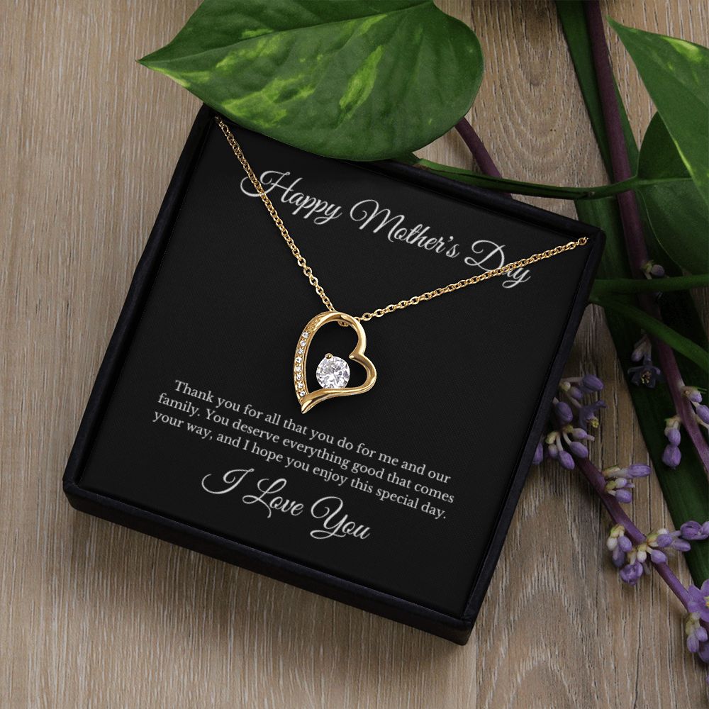 Happy Mother's Day Heart Necklace Gifts for Women Mama Necklace for Mom Mothers Handmade Jewelry Unique Jewelry Mothers Day Gift for Her